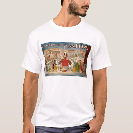 ジュゼッペ・ヴェルディAidaの1908年のHippodrome Tシャツ (正面)
