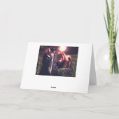 ジュダの獅子が私のグリーティングカードと共に立つ カード (裏面)