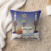 ジュダイカシャバットシャロムアートプリント枕 クッション (ブランケット)