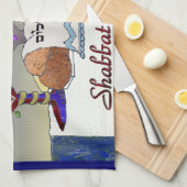 ジュダイカシャバットシャロムアートプリント キッチンタオル (四つ折り)