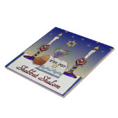 ジュダイカシャバットシャロムアートプリント タイル (側面)