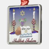 ジュダイカシャバットシャロムアートプリント メタルオーナメント (左)