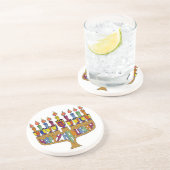 ジュダイカハッピーハヌッカドレデル(ユダヤ教)メノラー コースター (側面)