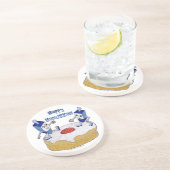 ジュダイカハッピーハヌッカ踊りドリードルズドーナツ コースター (側面)