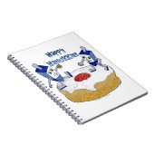 ジュダイカハッピーハヌッカ踊りドリードルズドーナツ ノートブック (右側)