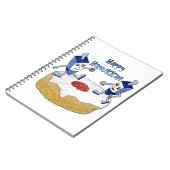 ジュダイカハッピーハヌッカ踊りドリードルズドーナツ ノートブック (左側)