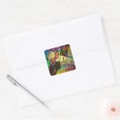 ジュダイカハッピープリムユダヤ教のホリデーギフトアパレル スクエアシール (封筒)