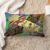 ジュダイカハッピープリムユダヤ教の休日装飾用クッション ランバークッション (ブランケット)