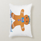 ジュダイカハヌカージンジャーブレッドマン(ユダヤ教)メノラー アクセントクッション (正面(垂直))