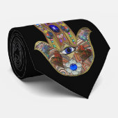 ジュダイカハムサハートフラワーオパールプリント ネクタイ (ロール)