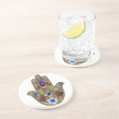 ジュダイカハムザハートフラワーズオパールプリント コースター (側面)