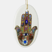 ジュダイカハムザハートフラワーズオパールプリント セラミックオーナメント (右)