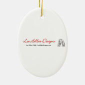 ジュダイカハムザハートフラワーズオパールプリント セラミックオーナメント (裏面)