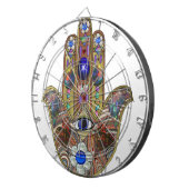 ジュダイカハムザハートフラワーズオパールプリント ダーツボード (正面右)