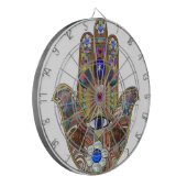 ジュダイカハムザハートフラワーズオパールプリント ダーツボード (正面左)