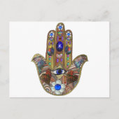 ジュダイカハムザハートフラワーズオパールプリント ポストカード (正面)