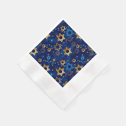 ジュダイカパーティー用品 – ホリデーズナプキンス – ユダヤ人 縁ありカクテルナプキン (角)