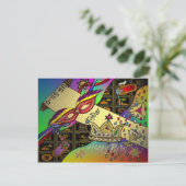 ジュダイカプリムエスターお祝いアートプリント インビテーションポストカード (スタンド正面)