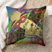 ジュダイカプリムエスターお祝いダークアートプリント クッション (ブランケット)