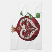 ジュダイカポメグラナートハートハヌッカロシュハサナ キッチンタオル (縦)