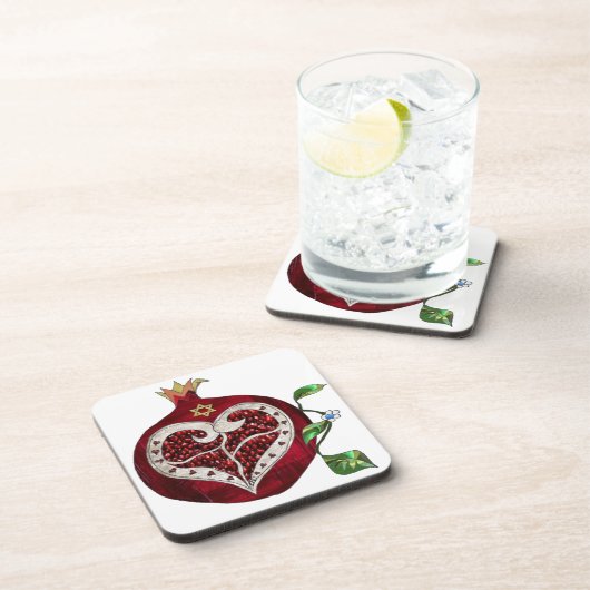 ジュダイカポメグラナートハートハヌッカロシュハサナ コースター (右側)