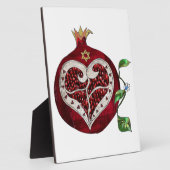 ジュダイカポメグラナートハートハヌッカロシュハサナ フォトプラーク (側面)