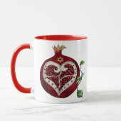 ジュダイカポメグラナートハートハヌッカロシュハサナ マグカップ (左)
