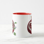 ジュダイカポメグラナートハートハヌッカロシュハサナ マグカップ (中央)