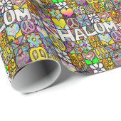 ジュダイカレトロ60sサイケデリックシャロムラブ ラッピングペーパー (ロールコーナー)