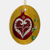 ジュダイカ，ザクロ酸，ザクロ酸+ハート，ハヌッカ，リー セラミックオーナメント (右)