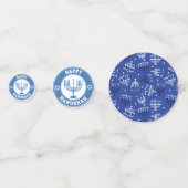 ジュダイカ – ハヌカー（ユダヤ教の祭り）食器 – 紙吹雪 – ビュッフェ (正面)