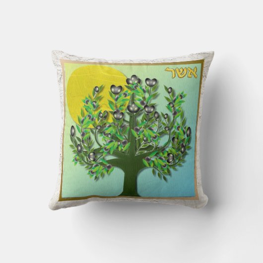 ジュダカアッシャー12部族イスラエル美術装飾用クッション クッション (裏面)