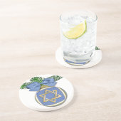 ジュダカハヌッカスターオブデイヴィッドオーナメントプリント コースター (側面)
