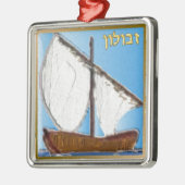 ジュダカ12イスラエル・ゼブルン・アートの部族 メタルオーナメント (左)