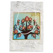 ジュダカ12部族イスラエル美術ルーベン抱き枕 ミディアムペーパーバッグ (裏面)