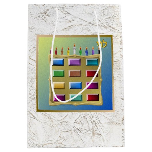 ジュダカ12部族イスラエル美術レビ抱き枕 ミディアムペーパーバッグ (正面)