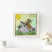 ジュダカ12部族イスラエル・ナフタリ スクエア壁時計 (ホーム)