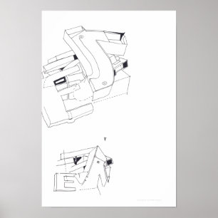 ジュックスデ建築建物ズゲームスケッチ2 P ポスター