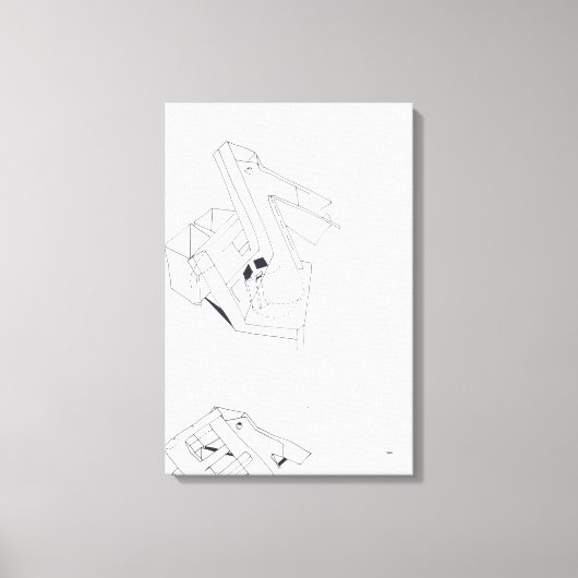 ジュックスデ建築建物ズゲームスケッチ4 C キャンバスプリント (正面)