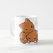 ジュテーム かわいい猫 ロマンティック カップル マグカップ (正面左)