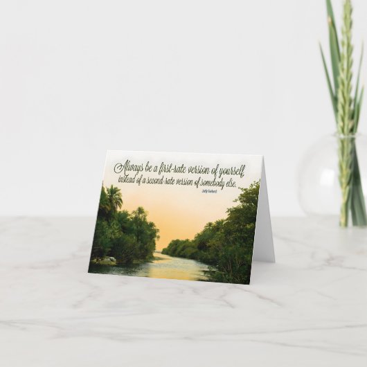 ジュディガーランド感動的引用文「ファースト・レート」 サンキューカード (正面)