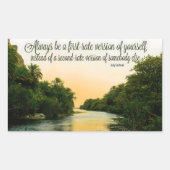 ジュディガーランド感動的引用文「ファースト・レート」 長方形シール (正面)