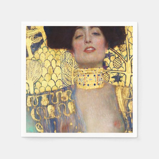 ジュディスとグスタフクリムトのホロファーネスの頭 スタンダードカクテルナプキン (正面)