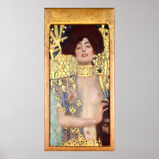ジュディスとグスタフクリムトのホロファーネスの頭 ポスター (正面)