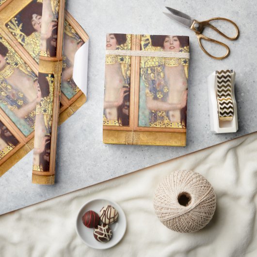 ジュディスとグスタフクリムトのホロファーネスの頭 ラッピングペーパー (クラフト)