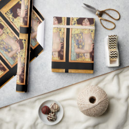 ジュディスとグスタフクリムトのホロファーネスの頭 ラッピングペーパー