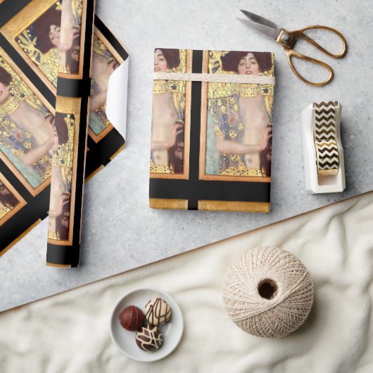 ジュディスとグスタフクリムトのホロファーネスの頭 ラッピングペーパー (クラフト)