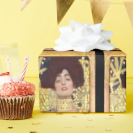 ジュディスとグスタフクリムトのホロファーネスの頭 ラッピングペーパー