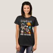 ジュニアに、そしてそれ以上へ!宇宙飛行士が宇宙から帰ってきたよ 再び学校へ Tシャツ (正面フル)