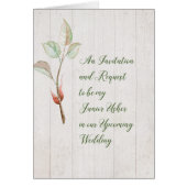 ジュニアアッシャー招待状とリクエスフェイクウッド (正面)